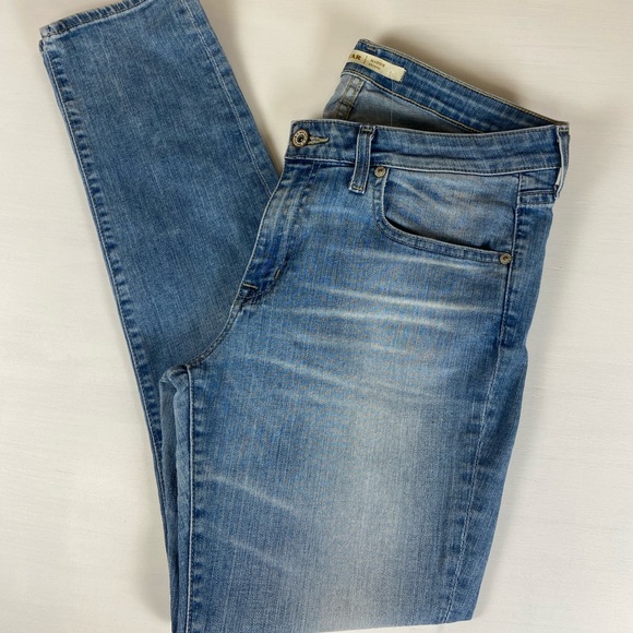 Vervet Blue Size 26 High Rise Straight Crop Raw Hem Stretch Jeans - Picture 11 of 11